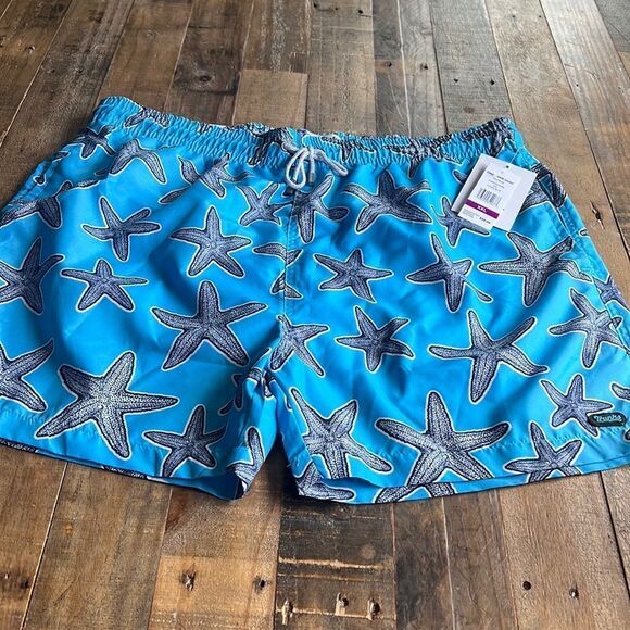 NWT Sano Starfish Printed Swim Shorts BY TRUNKS SURF & SWIM CO. SIZE XXL - Picture 1 of 6
